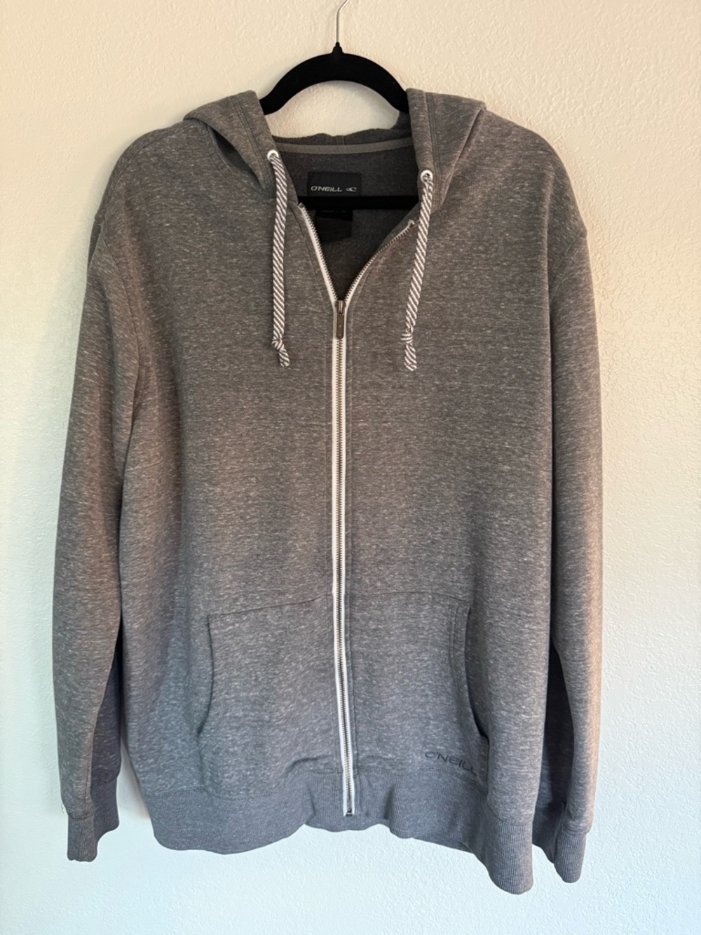 O'Neill Men's Heather Gray Full-Zip Hoodie Size Large